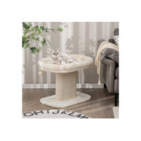 Produktbild von COSTWAY Kratzbaum für Katzen aus Holz mit Plüschsitzfläche und Ball
