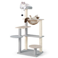 Produktbild von Costway Kratzbaum für Katzen in Grau mit Sisal und Deckenspanner