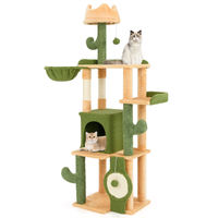 Produktbild von Costway Kratzbaum für Katzen in Grün mit Sisalpfosten 160cm