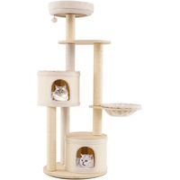 Produktbild von COSTWAY Kratzbaum für Katzen mit 2 Katzenhöhlen und Sisal in Beige 152cm hoch