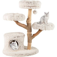 Produktbild von COSTWAY Kratzbaum für Katzen mit Katzenhöhle und Ball 102cm aus Holz