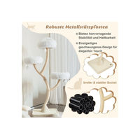 Produktbild von COSTWAY Kratzbaum für Katzen mit Metallgestell und Plüschbällen in Beige