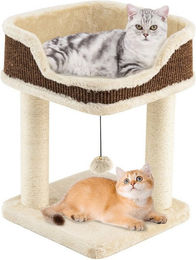 COSTWAY Kratzbaum für Kitten mit Sisal und Ball in Beige – Bild 1 von 5