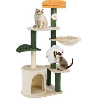 Produktbild von COSTWAY Kratzbaum mit Katzenhöhle und Hängematte in Blumenform für Katzen