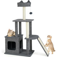 Produktbild von COSTWAY Kratzbaum mit Katzenhöhle und Hängematte in Blumenform für Katzen