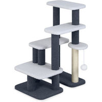 Produktbild von COSTWAY Kratzbaum und Hundetreppe für Katzen und Hunde in Grau mit Sisal