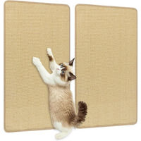 Produktbild von COSTWAY Kratzmatte für Katzen aus Sisal 2-teilig beige selbstklebend