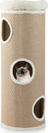 COSTWAY Kratztonne für Katzen mit 4 Ebenen, 3 Höhlen und Sisal-Kratzbrettern, 113 cm hoch – Bild 1 von 3