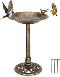 COSTWAY Vogelhaus aus Kunststoff für Garten und Balkon in Gelb und Braun – Bild 1 von 5
