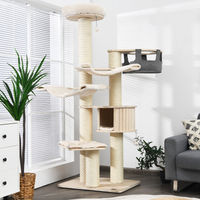 Produktbild von Costway XXL Kratzbaum für Katzen mit Katzenhöhle und Hängematte 197cm aus Sisal