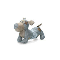 Produktbild von Country Dog Buster Plüschspielzeug für Hunde mit Feder in Grau