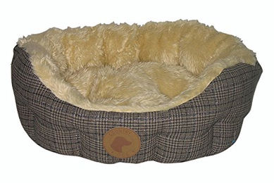Produktbild von Country Dog Hundekörbchen im Tweed Look Grau 55 cm