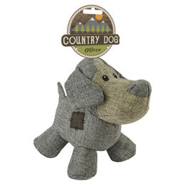 Produktbild von Country Dog Plüschspielzeug Oliver für Hunde in Grau 21 x 21 cm
