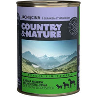 Produktbild von COUNTRY&NATURE Getreidefreies Monoprotein Hundefutter Lamm Stückchen in Sauce Adult 400 g