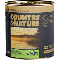 Produktbild von COUNTRY&NATURE Getreidefreies Nassfutter Ente mit Roter Bete und Apfel Monoprotein für Adult Hunde 850 g