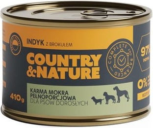 COUNTRY&NATURE Getreidefreies Nassfutter Pute für erwachsene Hunde Hypoallergen 410g - 410 g – Bild 1 von 1