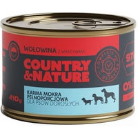 Produktbild von COUNTRY&NATURE Getreidefreies Nassfutter Rind mit Sauce Hypoallergen Glutenfrei 410g