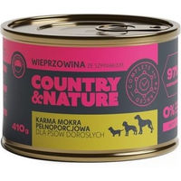 Produktbild von COUNTRY&NATURE Getreidefreies Nassfutter Schwein mit Spinat für Hunde Adult 410g - 410 g