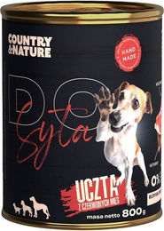 COUNTRY&NATURE Rotes Fleisch-Schmaus Nassfutter für Hunde Adult Getreidefrei mit hohem Fleischanteil 800 g – Bild 1 von 1