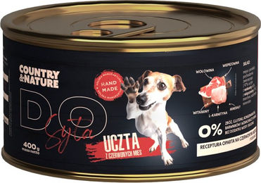 Produktbild von COUNTRY&NATURE Rotes Fleisch-Schmaus Nassfutter für Hunde Adult Getreidefrei 400 g - 400 g