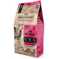 Produktbild von COUNTRY OF ANIMALS Hundetrockenfutter Lamm mit Spinat für Welpen 9 kg