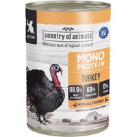 Produktbild von COUNTRY OF ANIMALS Monoprotein Truthahn Nassfutter für Kätzchen Stückchen in Sauce 400g