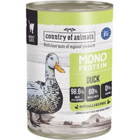Produktbild von COUNTRY OF ANIMALS Nassfutter Ente Monoprotein Stückchen in Sauce für adulte Katzen 400g