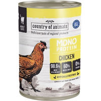 Produktbild von COUNTRY OF ANIMALS Nassfutter Huhn Monoprotein Sensitive für adulte Katzen 400g