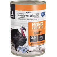 Produktbild von COUNTRY OF ANIMALS Nassfutter Monoprotein Pute Stückchen in Sauce für Welpen 400g