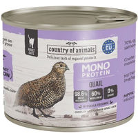 Produktbild von COUNTRY OF ANIMALS Nassfutter Wachtel Monoprotein Stückchen in Sauce für adulte Katzen 200g