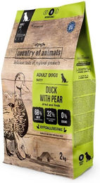 Produktbild von COUNTRY OF ANIMALS Trockenfutter Ente mit Birne für adulte Hunde getreidefrei 2 kg