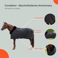 Produktbild von Covalliero Abschwitzdecke Anniversary Pferdedecke mit Teddy-Fleece-Kragen in Graphite 135 cm