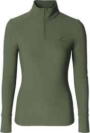 Covalliero Active Reitshirt Damen Langarm Grün Oliv XL – Bild 1 von 1