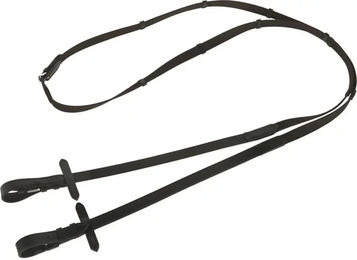 Covalliero Antislip Gummizügel für Pferde Schwarz/Braun – Bild 1 von 2