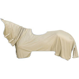 Covalliero Ausreitdecke mit Halsteil und Klettverschluss FS26 für Pferde in Braun 125cm – Bild 1 von 3