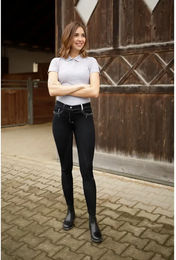 Produktbild von Covalliero BasicPlus LS Reithose für Damen aus Kunstleder in Schwarz Größe 46