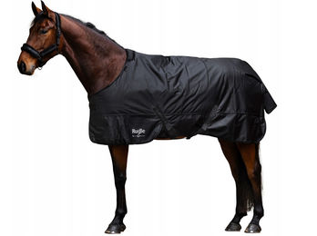Covalliero Black Knight RugBe Pferde Winterdecke Schwarz 155 cm – Bild 1 von 2