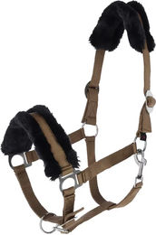 Produktbild von Covalliero ClassicSoft Pelzhalfter für Pferde aus Kunstfell in Braun für Ponys