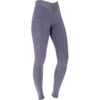Produktbild von Covalliero ClassicStar Reithose für Mädchen aus Mikrofaser in Lila mit Full Grip für ganzjähriges Reiten