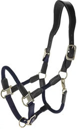 Covalliero Cordano Deluxe Pferdehalfter aus Leder in Dunkelblau für Vollblut – Bild 1 von 6