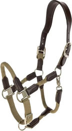 Covalliero Cordano Deluxe Pferdehalfter mit Leder-Genickriemen und Karabinerhaken Braun – Bild 1 von 3