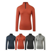 Produktbild von Covalliero Damen Funktionsshirt Active Reitshirt Sport Longsleeve mit Stehkragen in Rot Grösse XS