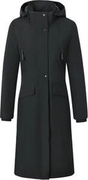 Covalliero Damen Regenmantel Schwarz Grösse M wasserdicht mit Reitschlitz – Bild 1 von 13