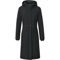 Produktbild von Covalliero Damen Regenmantel Schwarz Grösse XS wasserdicht mit Reitschlitz