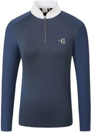 Covalliero Damen Reitshirt Competition Langarm Funktionsshirt mit Stehkragen Dunkelblau Grösse XL – Bild 1 von 7