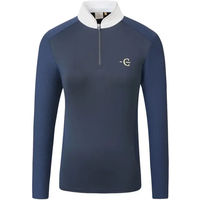 Produktbild von Covalliero Damen Reitshirt Competition Langarm Funktionsshirt mit Stehkragen Dunkelblau Grösse XL
