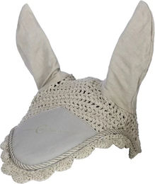 Produktbild von Covalliero Duavita Fliegenhaube für Pferde in Beige für Vollblut
