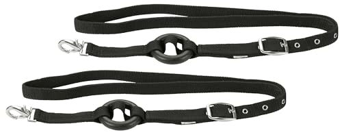 Covalliero Elastisches Zaumzeug für Pferde aus Nylon Schwarz Pony – Bild 1 von 2