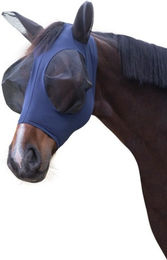 Covalliero Fliegenmaske FinoStretch für Pferde Blau Größe Cob – Bild 1 von 5