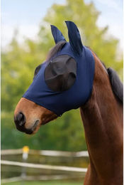 Covalliero Fliegenmaske FinoStretch für Pferde in Blau Größe Pony – Bild 1 von 2